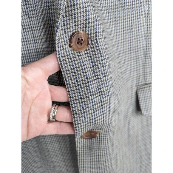 LAUREN Ralph Lauren Men's Houndstooth Sport Coat Silk Wool Jacket Sz 42L Paisley - Picture 4 of 15